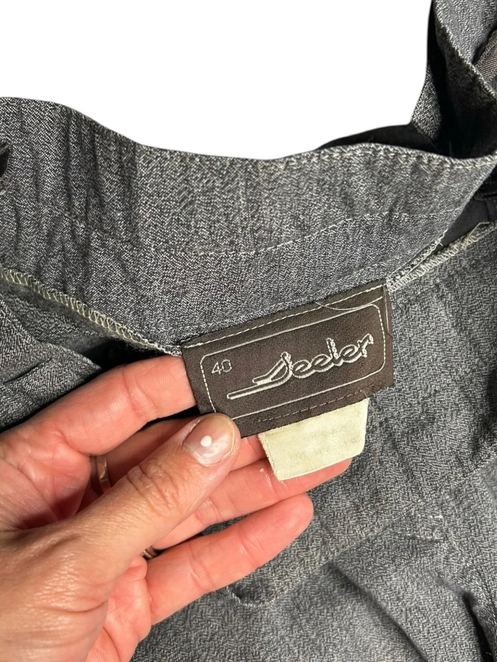 Vintage Seeler High Waist Sailor Trousers Gray Button Front EU 40